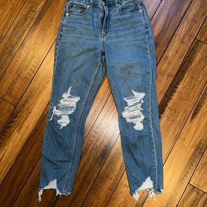 American Eagle Distressed Mom Jeans
